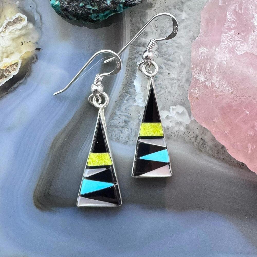 Starllie & Sheryl Edaakie Sterling Multistone Inlay Dangle Earrings For Women #8